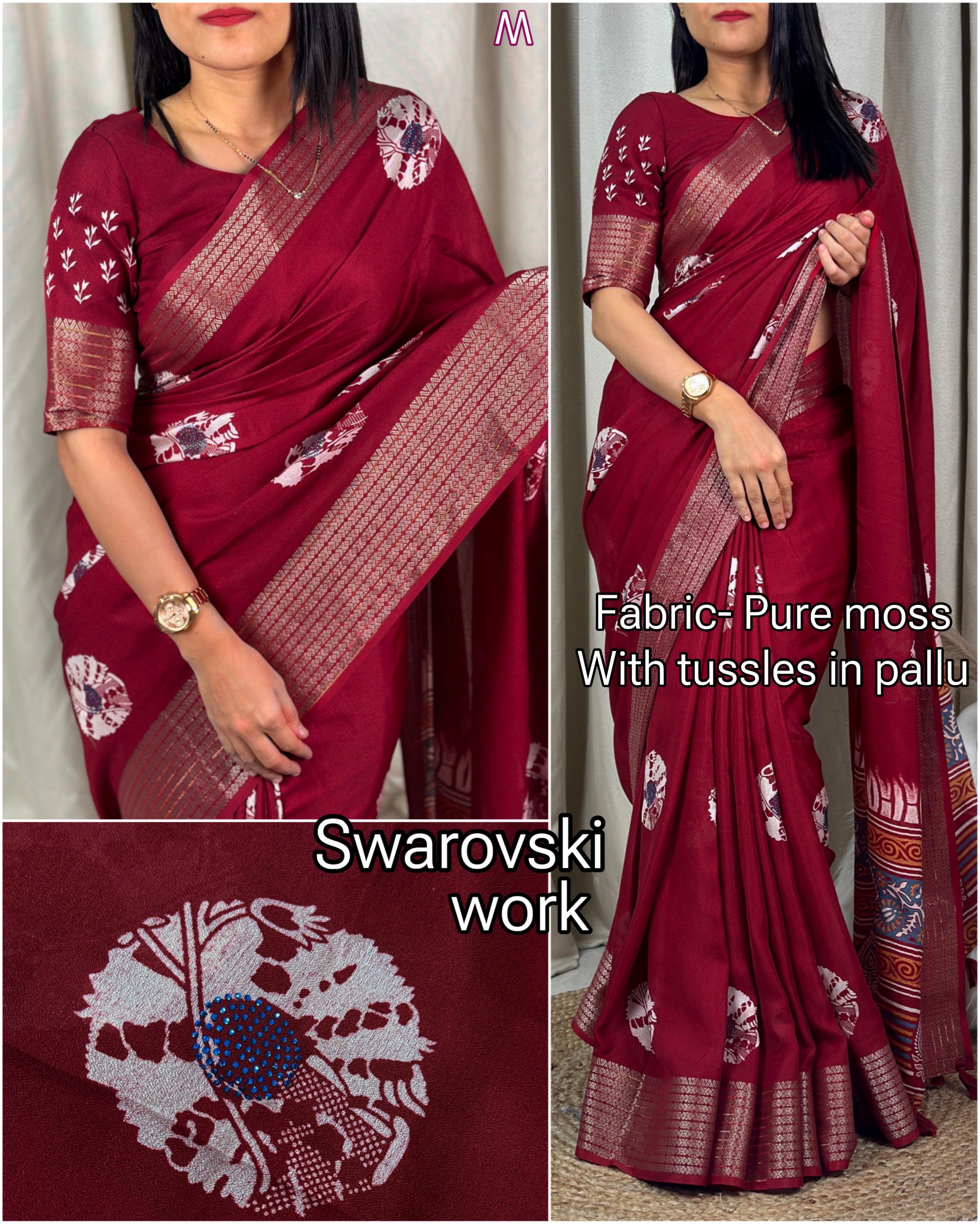 dimond-work-saree